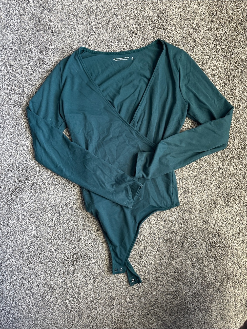 Abercrombie & Fitch Forest Green Wrap Bodysuit
